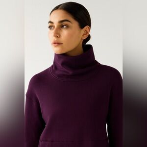 Lululemon Kick The Cold Funnel Neck Sweater Pullover Darkest Magenta Loungewear